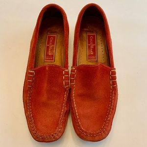 COLE HAAN Red Mercedes stitch slip on loafers